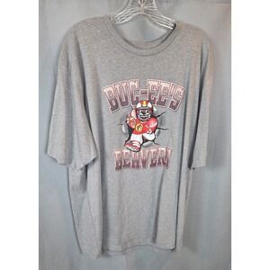 Buc ees Shirt Men's Buc ees Beavers Football #82 Short Sleeve Gray EUC 3XL
